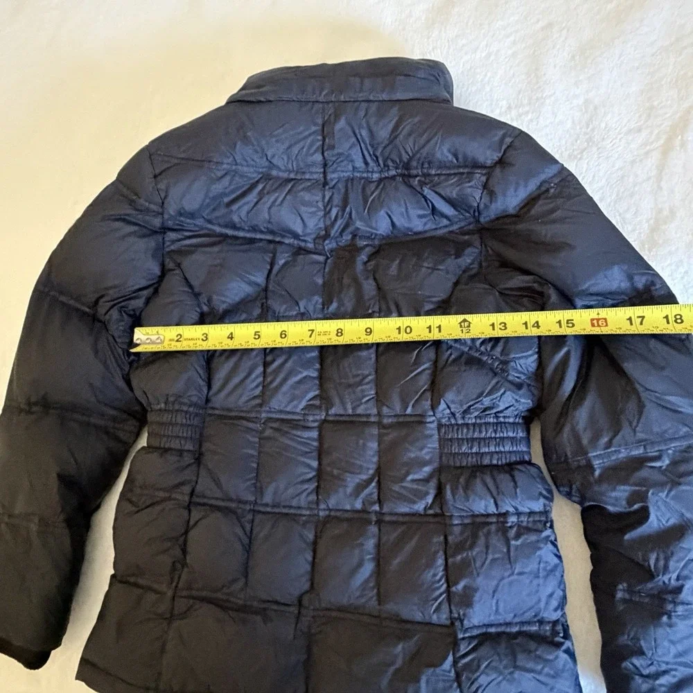 DIESEL Girls Sz 7S Black Down Puffer Coat- No Hood